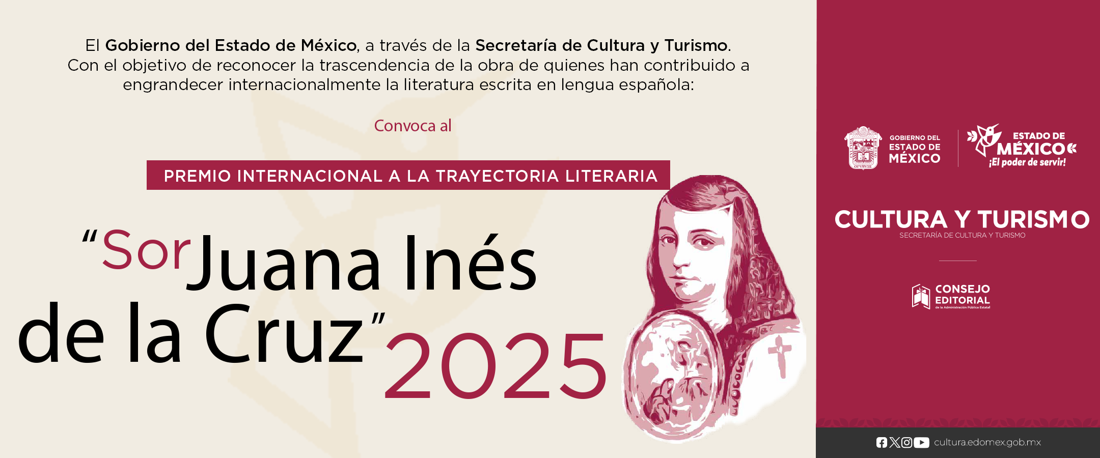 Premio Internacional a la Trayectoria Literaria Sor Juana Inés de la Cruz 2025