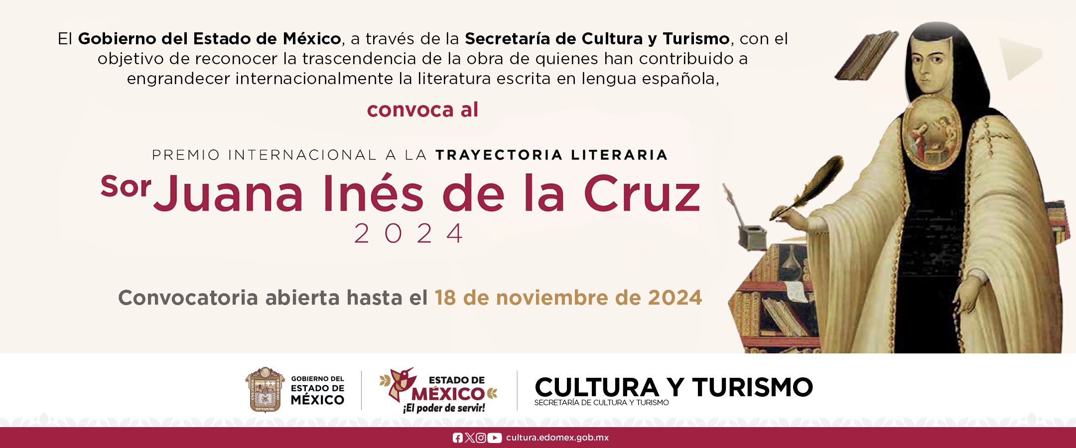 Premio Internacional a la Trayectoria Literaria Sor Juana Inés de la Cruz 2024